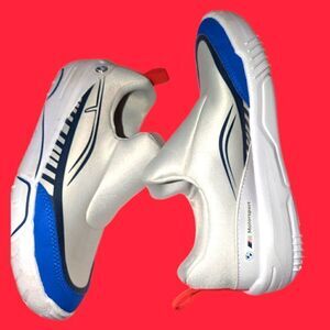 Puma BMW white blue and red tennis shoes size 2 youth‎